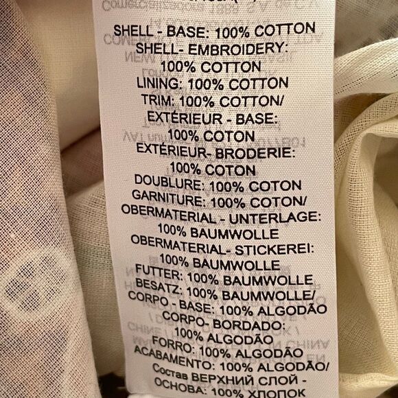 Tory Burch Broderie Anglaise Painter’s Dress fruit basket women’s size 10 - Picture 13 of 14